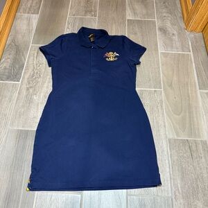 Ralph Lauren Rugby Navy Polo Dress Women’s XL Embroidered Crest Short Sleeve